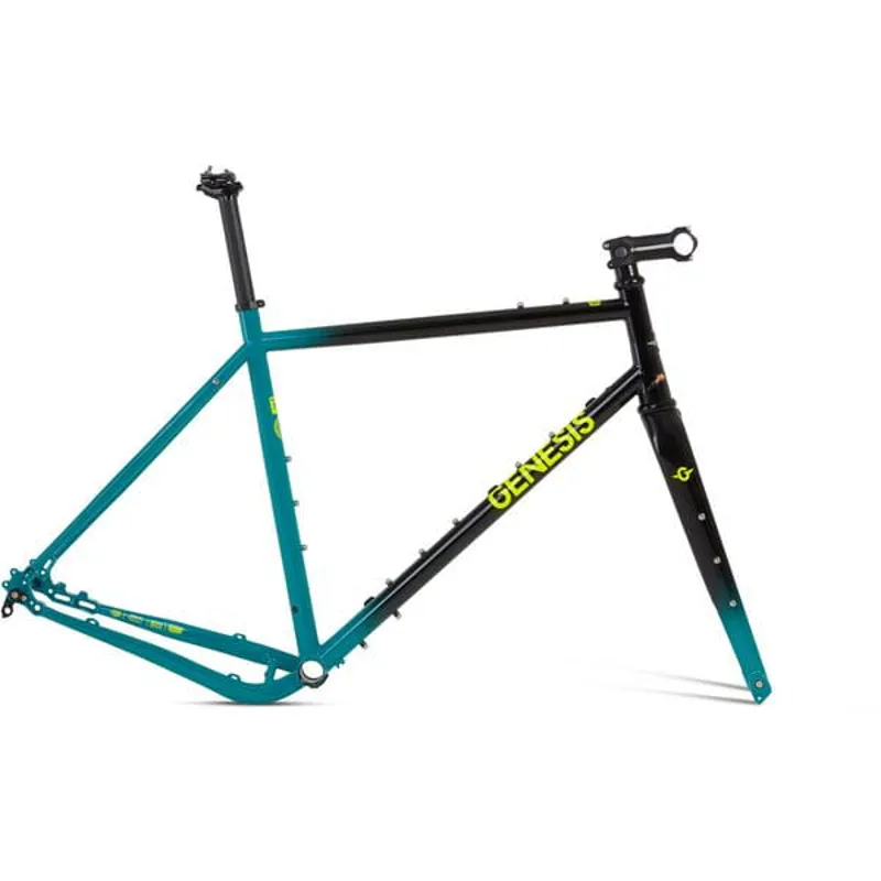 Genesis Fugio Steel Gravel Frameset - Green / Black